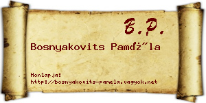 Bosnyakovits Paméla névjegykártya